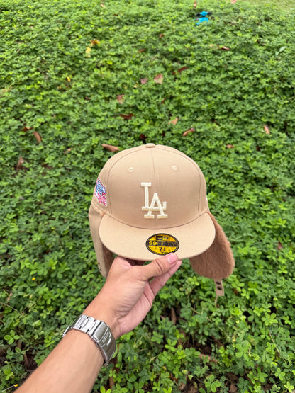 LA BEIGE EARMUFFS FITTED HAT