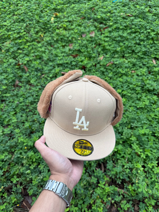LA BEIGE EARMUFFS FITTED HAT