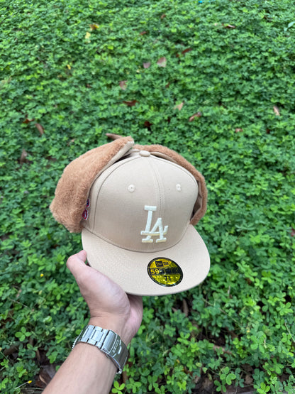 LA BEIGE EARMUFFS FITTED HAT