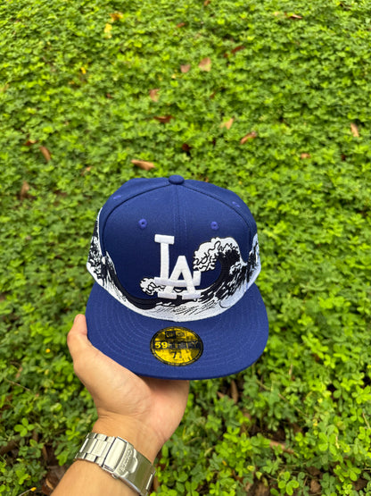 LA WAVES BLUE FITTED HAT