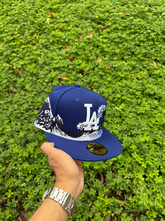 LA WAVES BLUE FITTED HAT