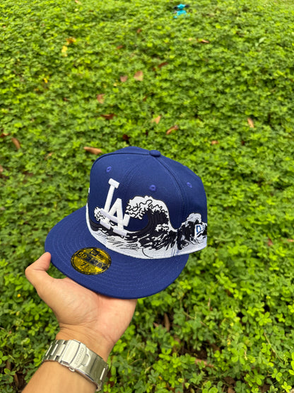 LA WAVES BLUE FITTED HAT