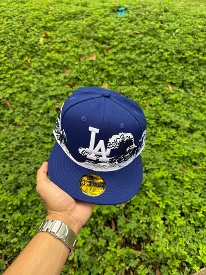 LA WAVES BLUE FITTED HAT