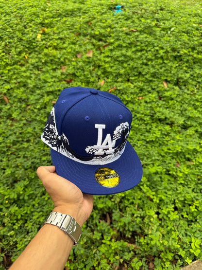 LA WAVES BLUE FITTED HAT