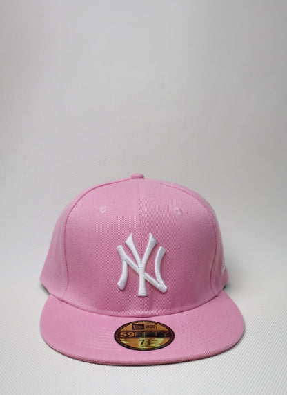 NY PINK FITTED HAT