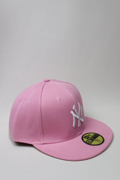 NY PINK FITTED HAT