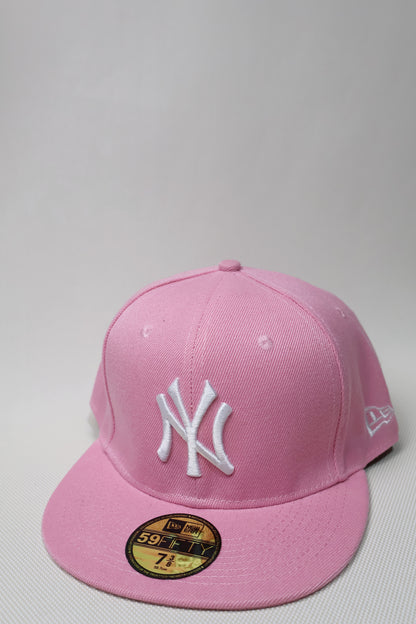 NY PINK FITTED HAT
