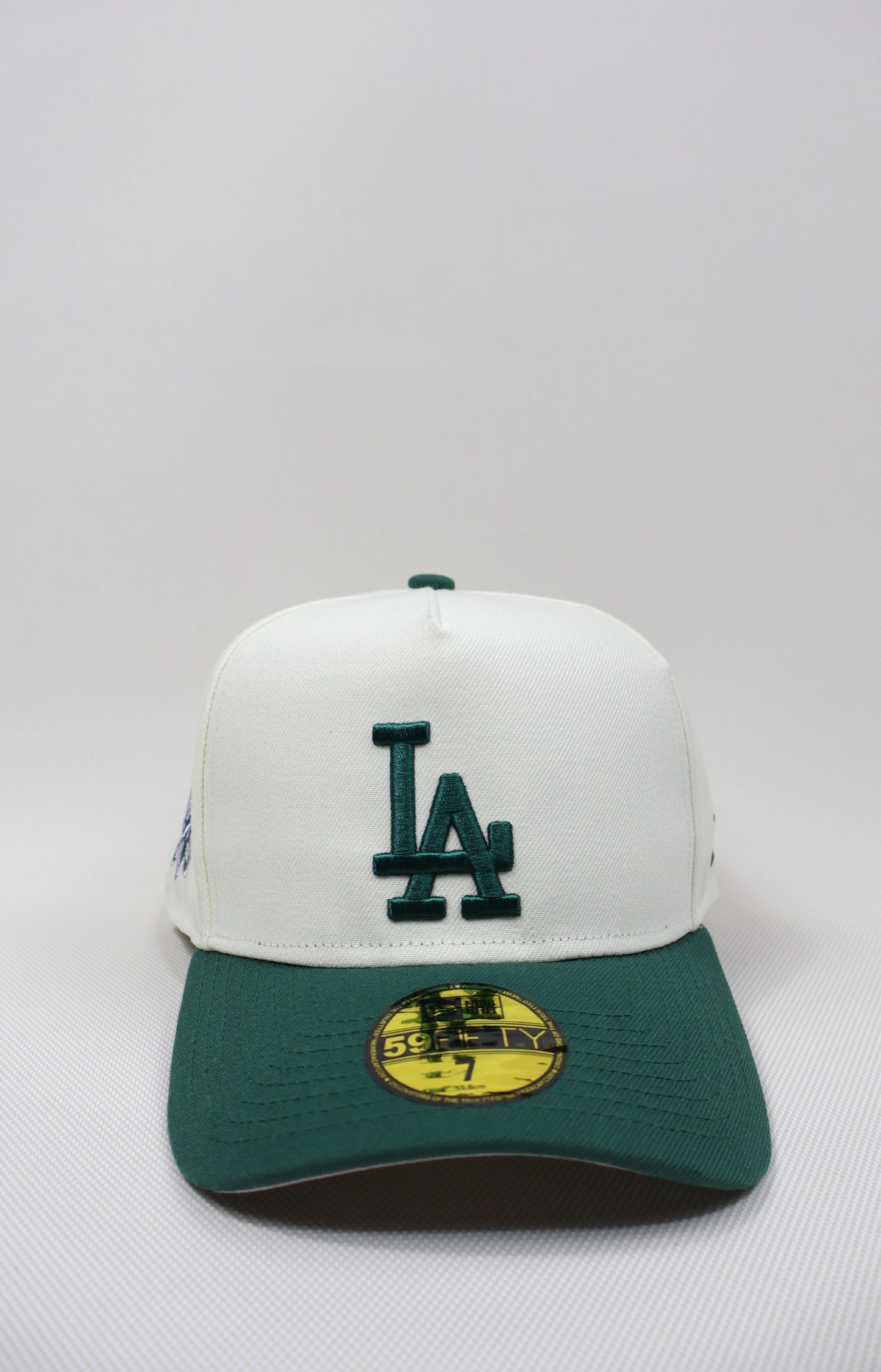 LA TWO TONE GREEN A FRAME FITTED HAT