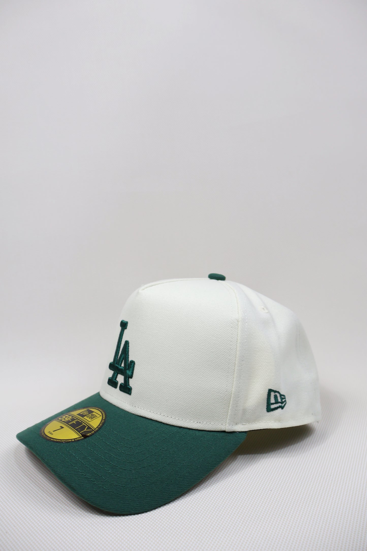 LA TWO TONE GREEN A FRAME FITTED HAT
