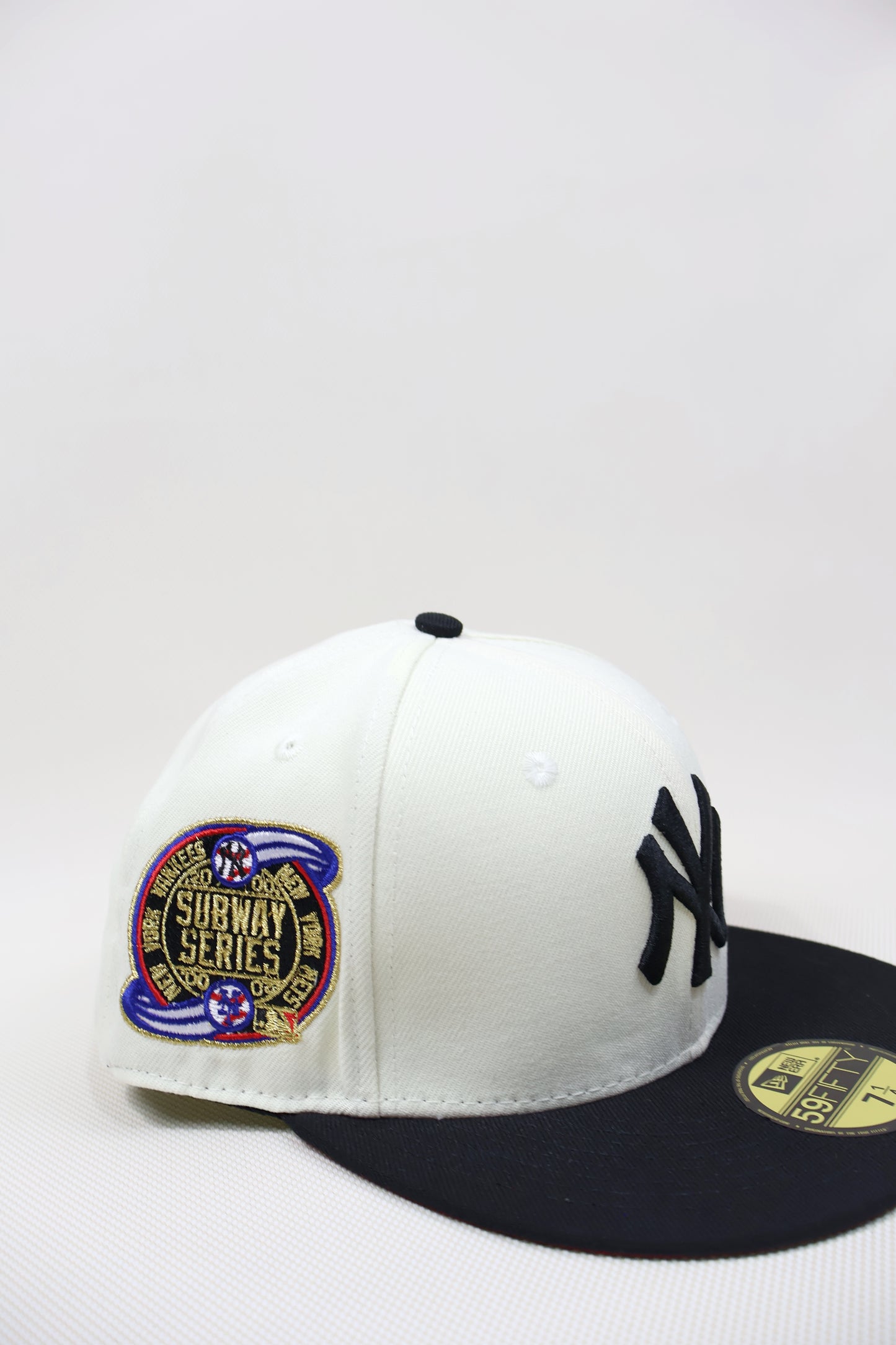 NY TWO TONE BLACK FITTED HAT