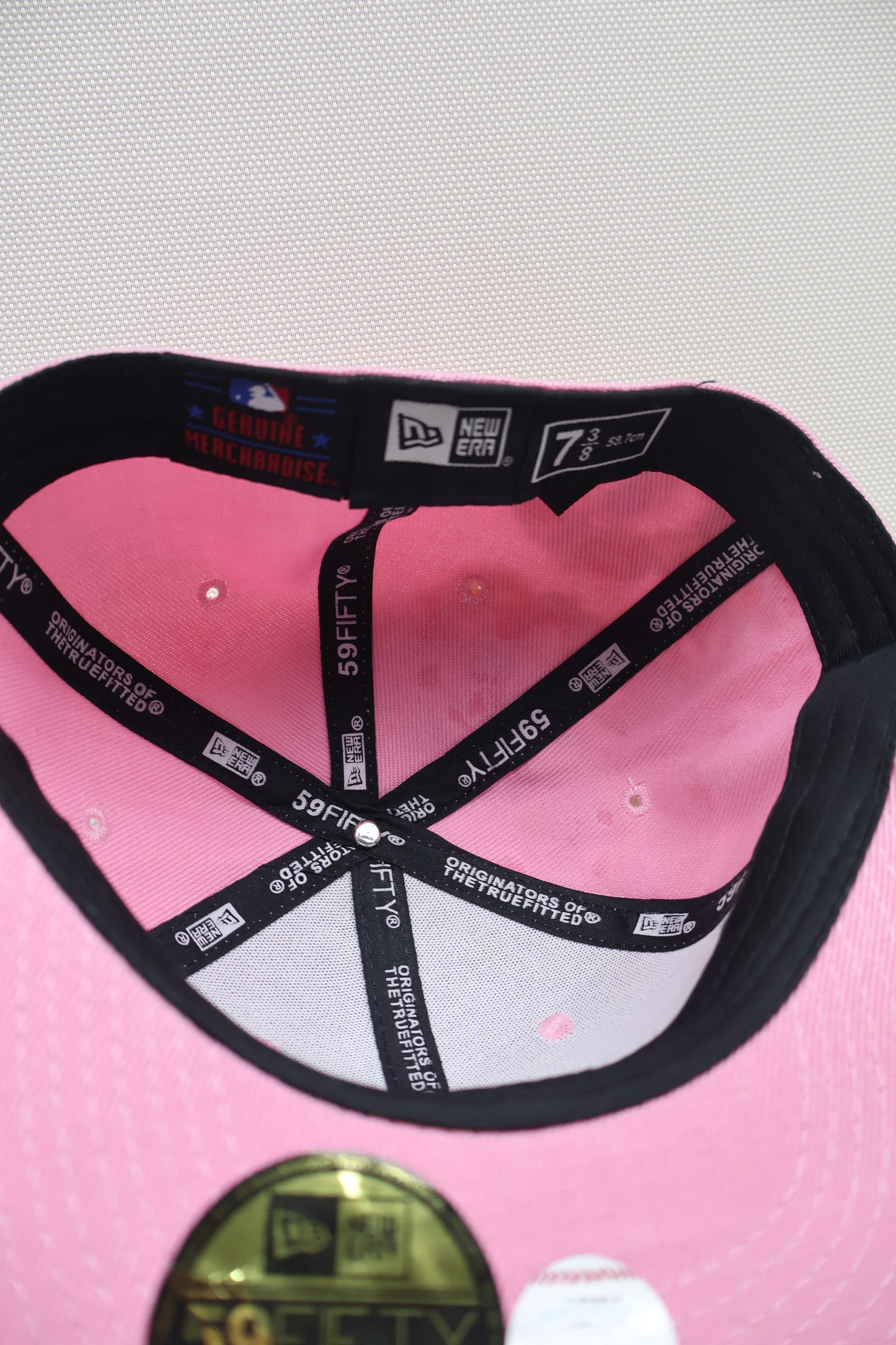 NY PINK FLORAL FITTED HAT