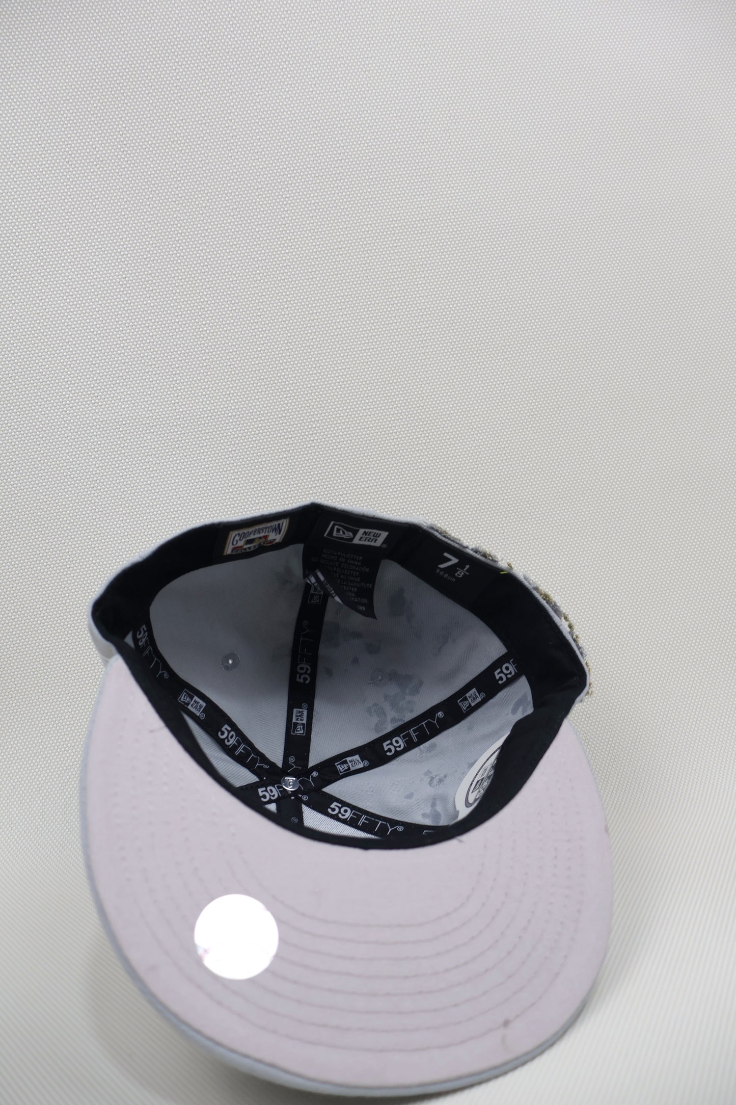 NY GRAY FLORAL FITTED HAT