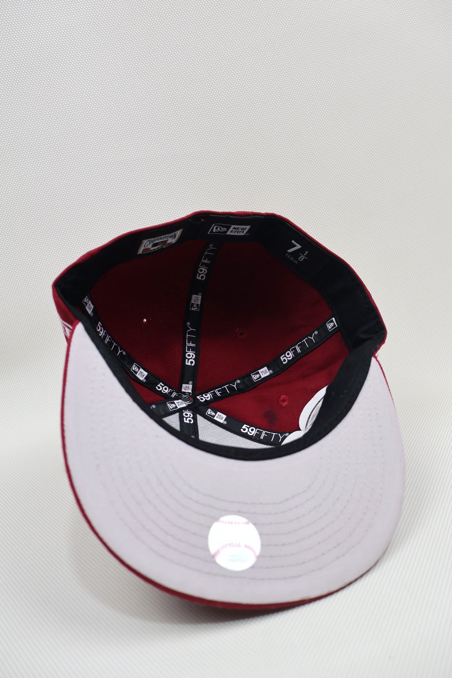 NY RED FLORAL FITTED HAT