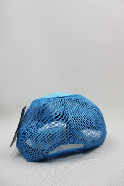 P BABY BLUE FLAMES TRUCKER HAT