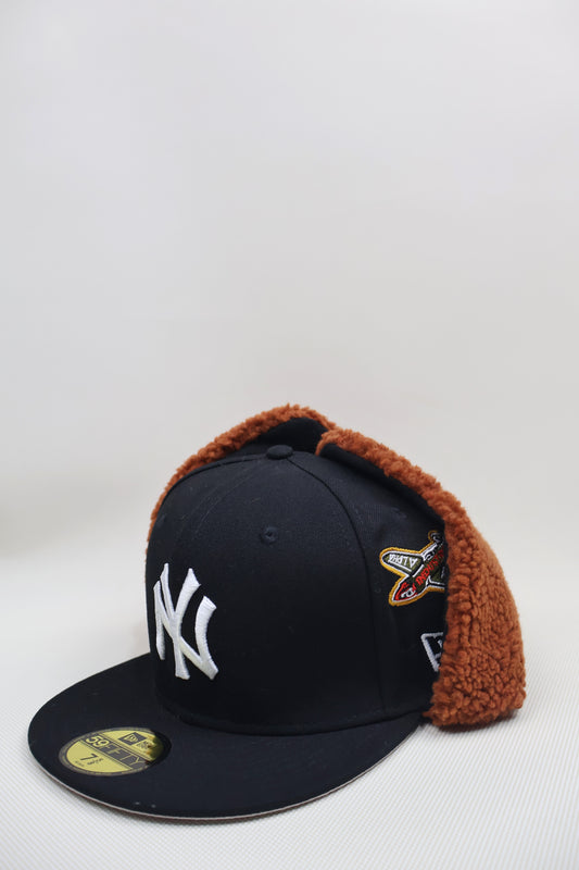 NY MULTI PATCH EAR MUFFS FITTED HAT