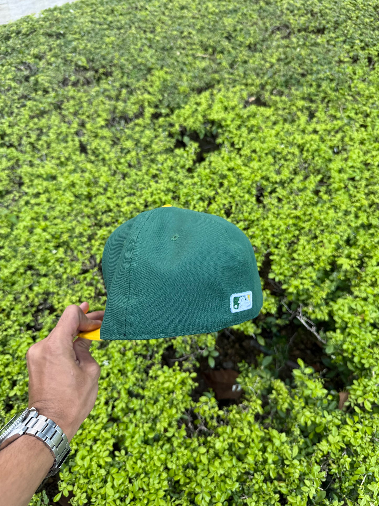 TWO TONE A GREEN FITTED HAT