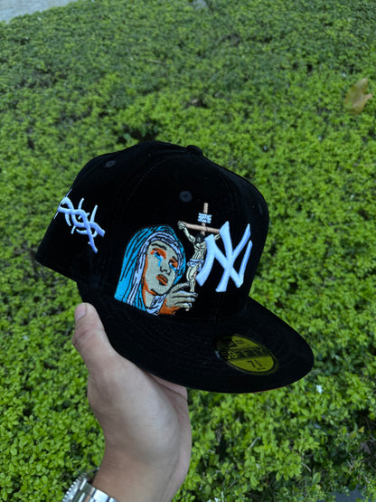 NY CROSS SUEDE FITTED HAT