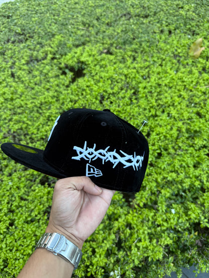 NY CROSS SUEDE FITTED HAT
