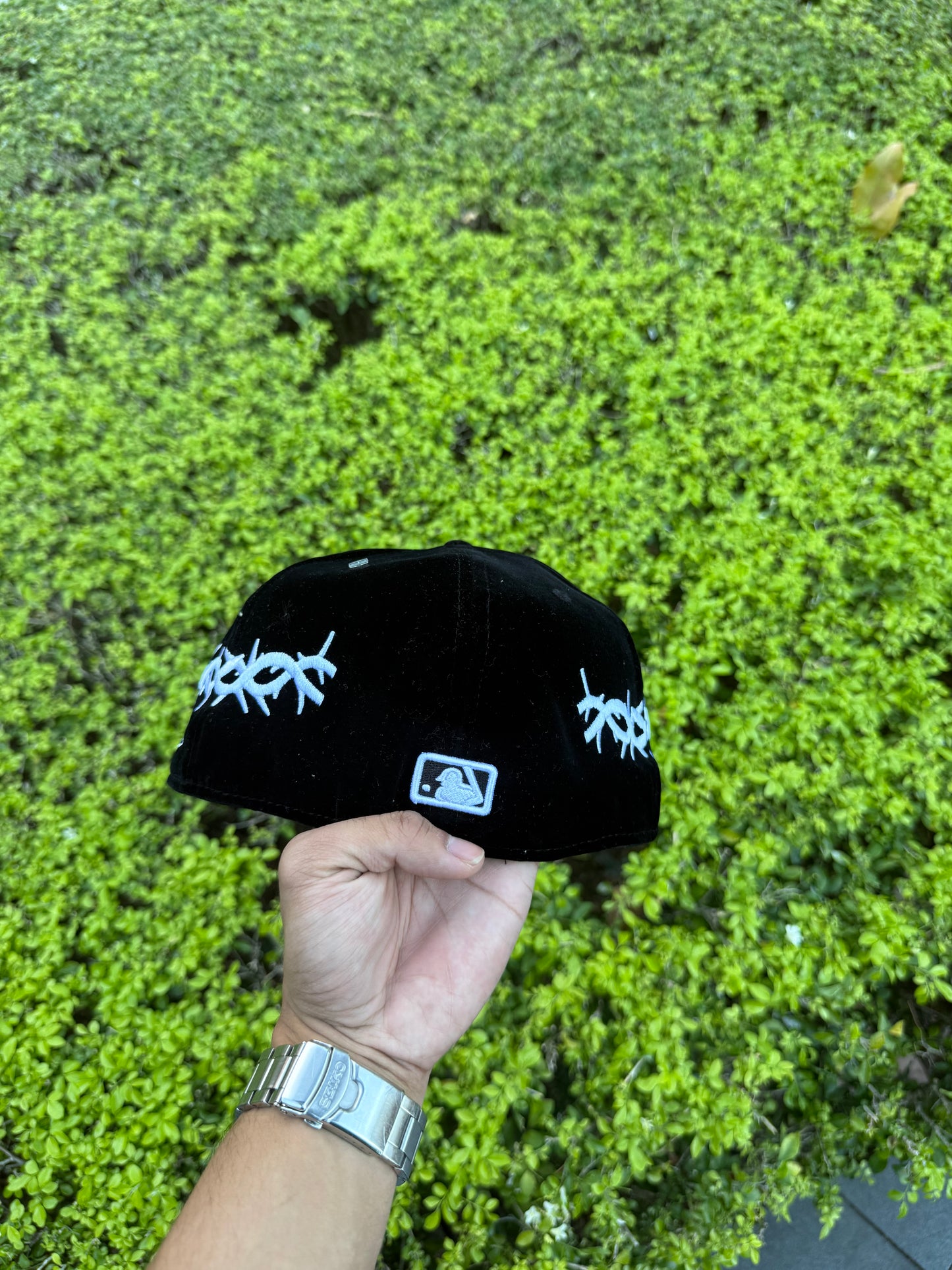 NY CROSS SUEDE FITTED HAT