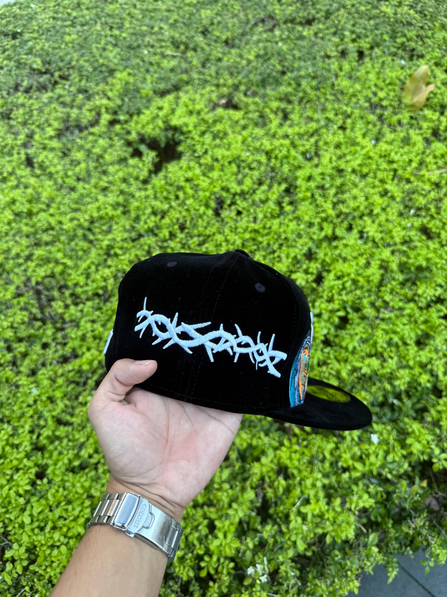 NY CROSS SUEDE FITTED HAT