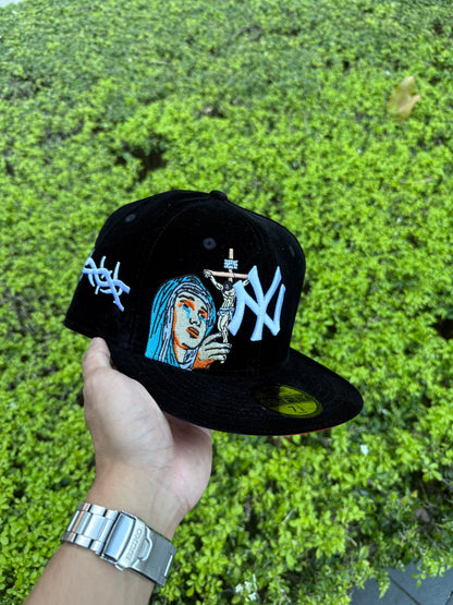 NY CROSS SUEDE FITTED HAT