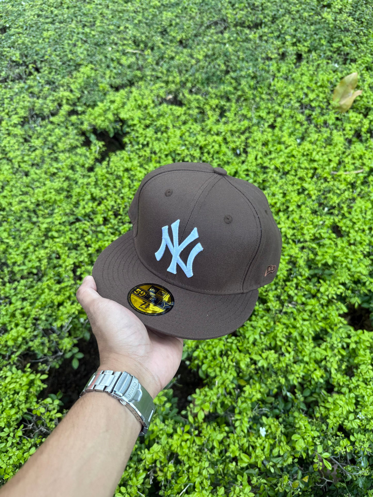 NY BROWN FITTED HAT