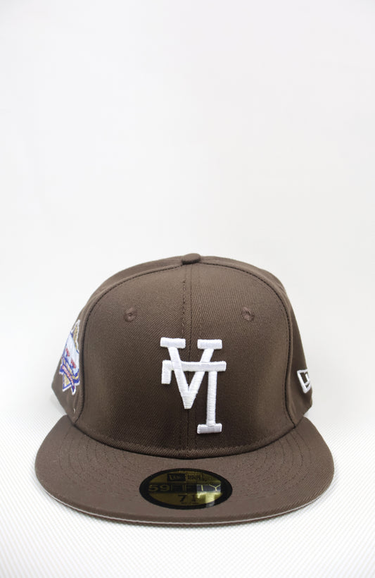 LA INVERTED BROWN FITTED HAT