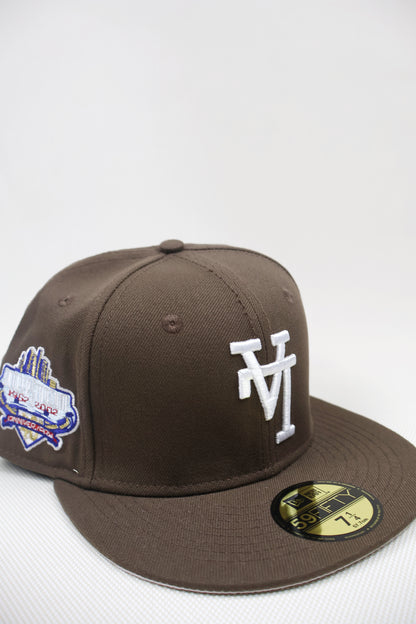 LA INVERTED BROWN FITTED HAT
