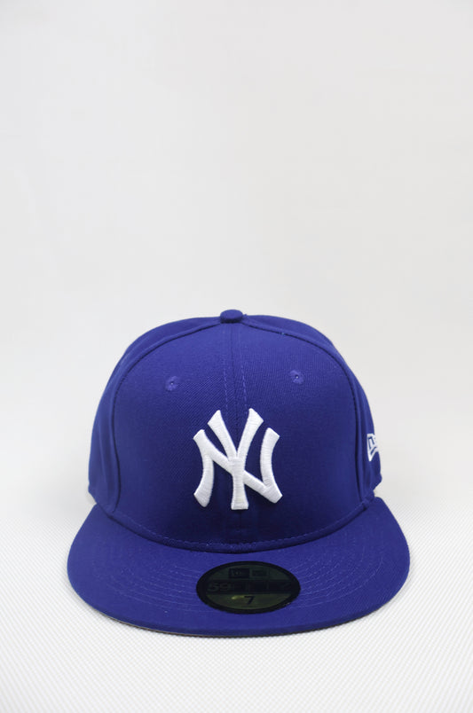 NY PLAIN BLUE FITTED HAT
