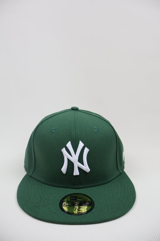 NY PLAIN GREEN FITTED HAT