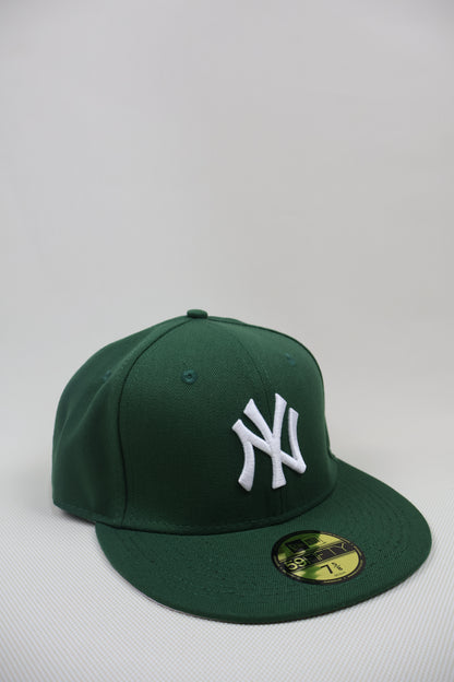 NY PLAIN GREEN FITTED HAT