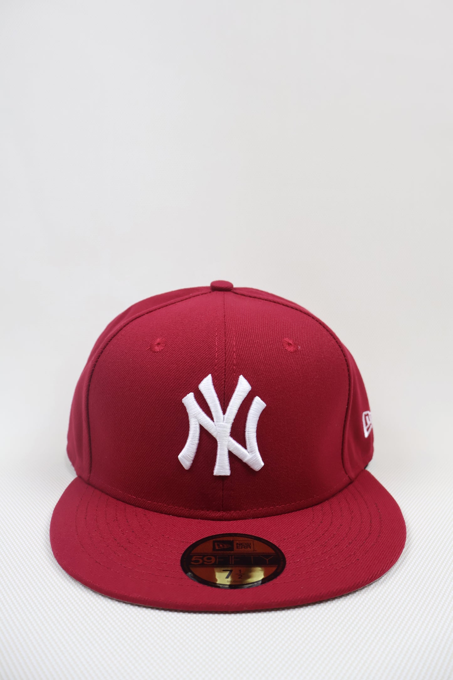 NY PLAIN BURGUNDY FITTED HAT
