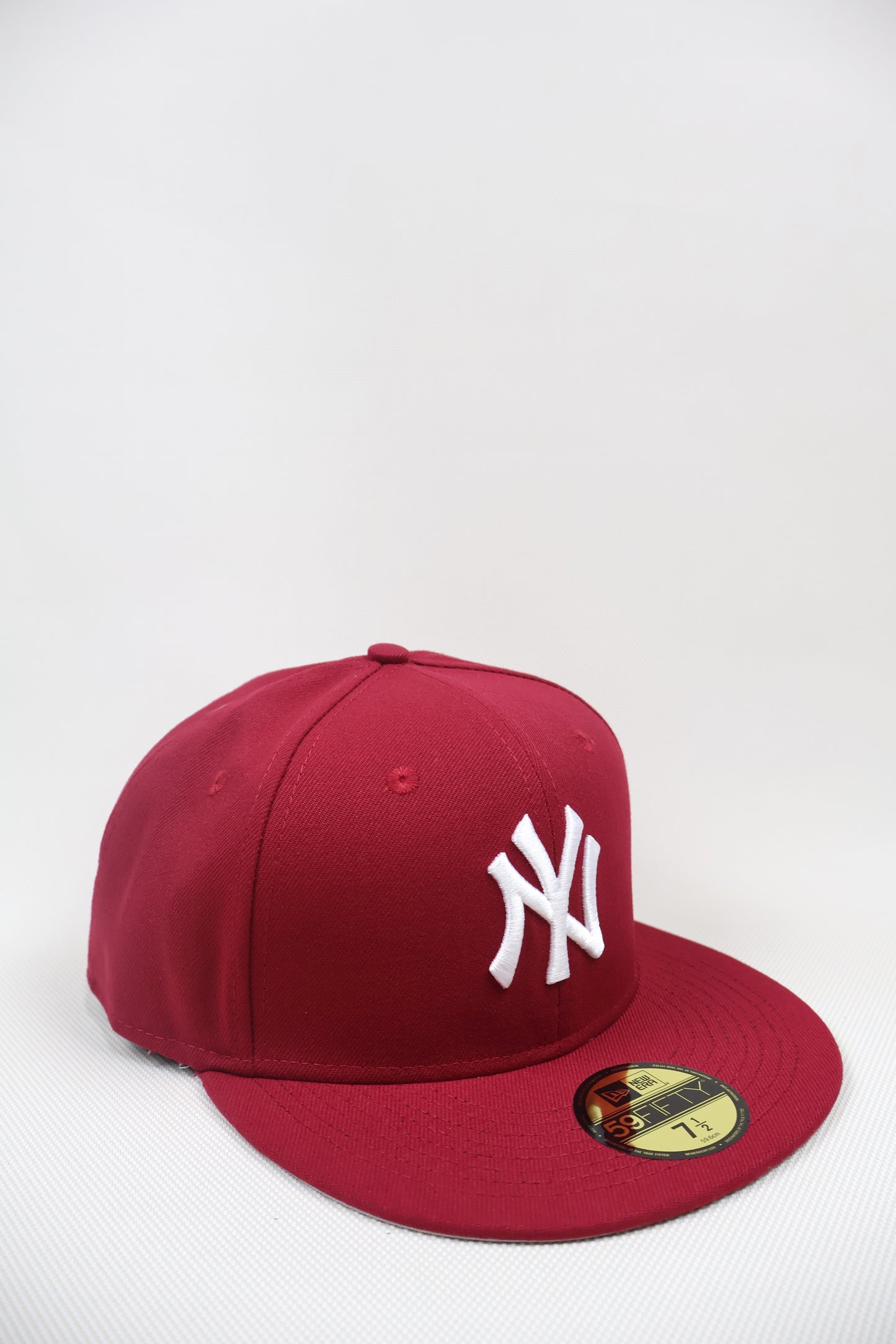 NY PLAIN BURGUNDY FITTED HAT