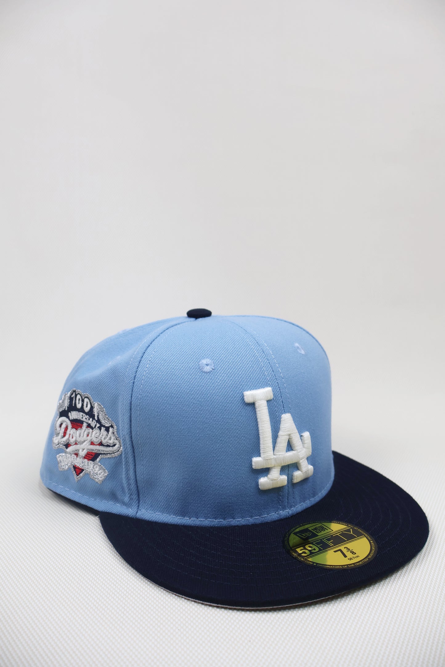 LA TWO TONE SKY BLUE FITTED HAT