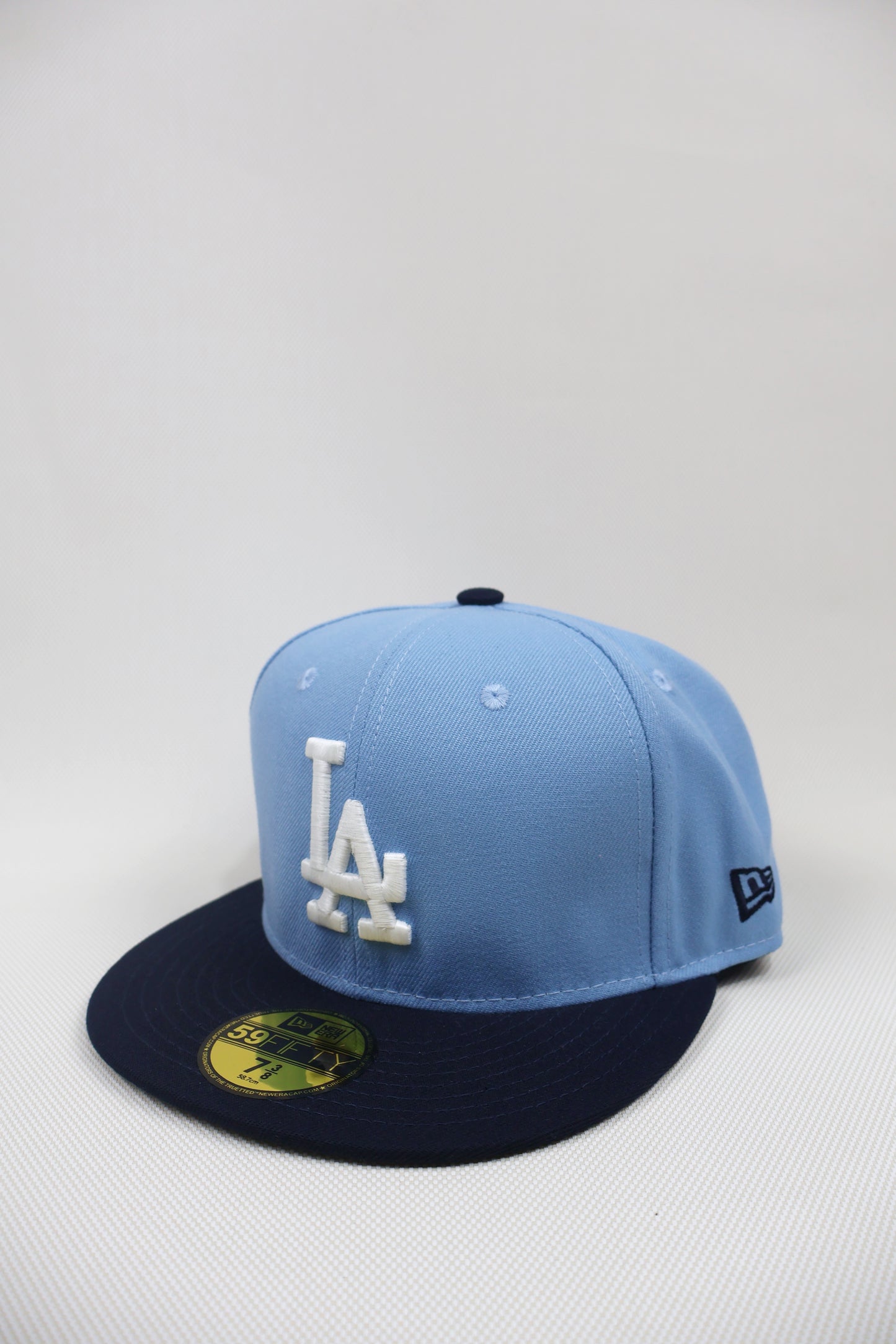 LA TWO TONE SKY BLUE FITTED HAT