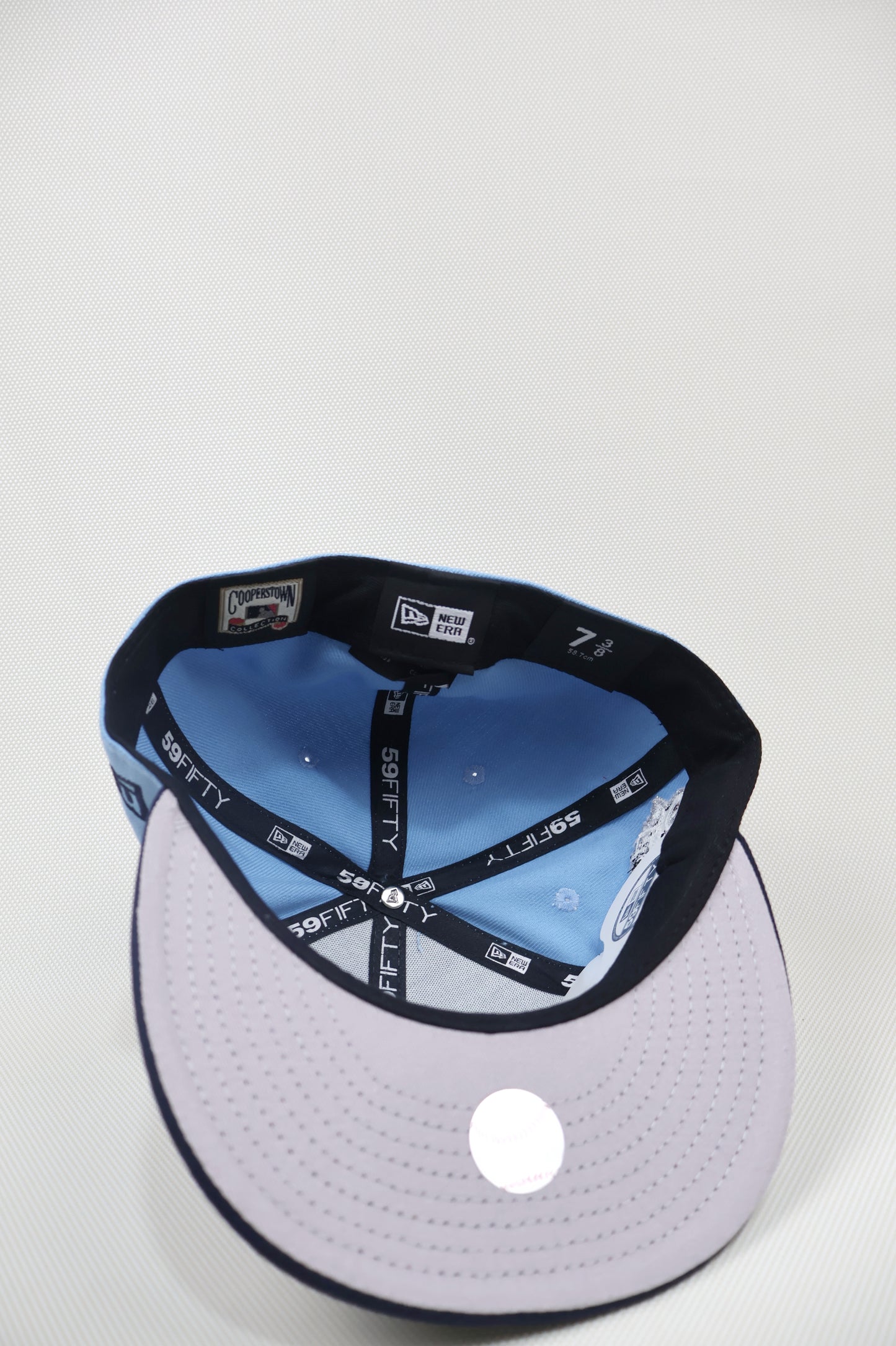LA TWO TONE SKY BLUE FITTED HAT