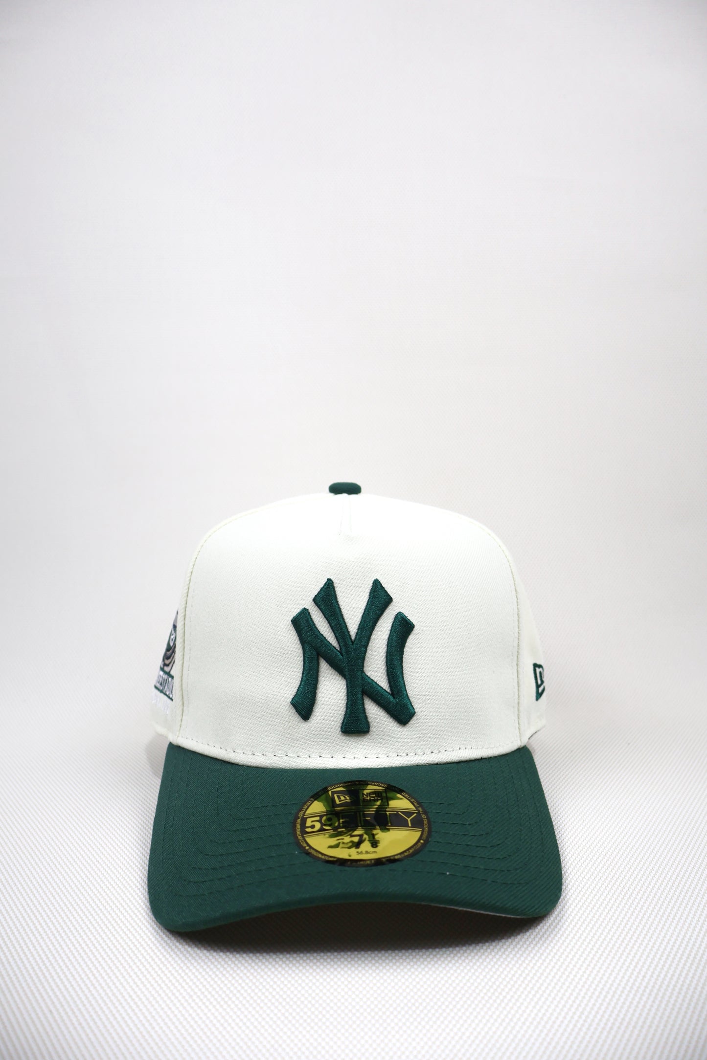 NY TWO TONE GREEN A FRAME FITTED HAT