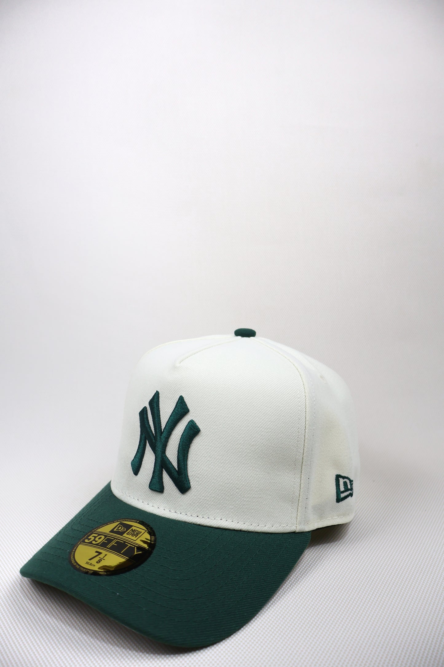 NY TWO TONE GREEN A FRAME FITTED HAT