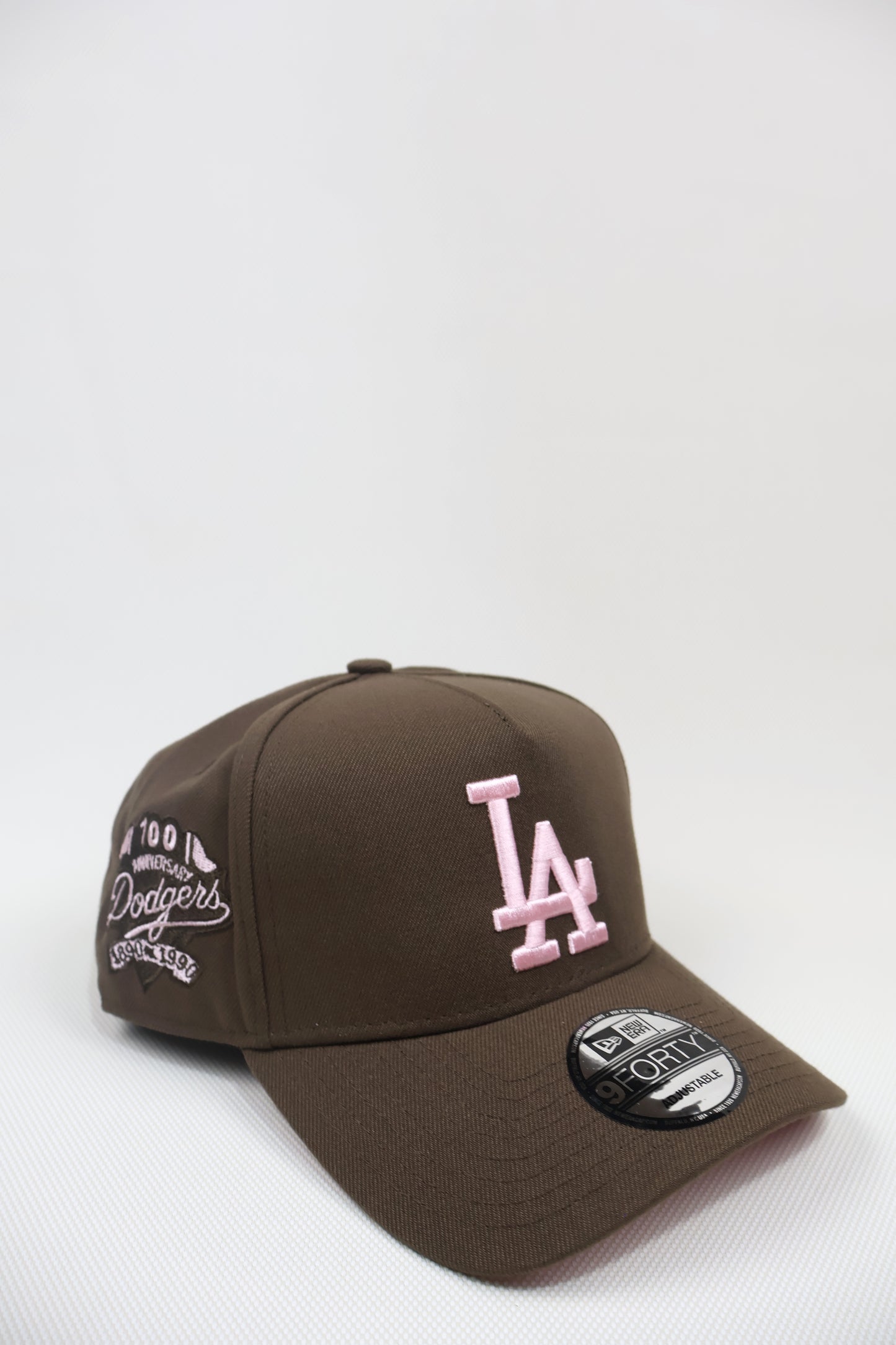 LA BROWN PINK LOGO AFRAME SNAPBACK