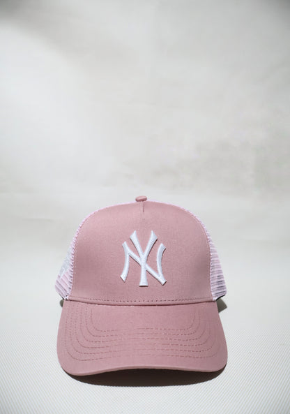 NY PINK TRUCKER HAT