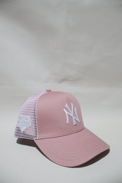 NY PINK TRUCKER HAT