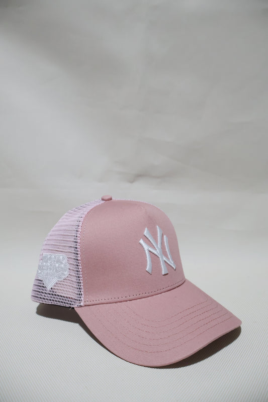 NY PINK TRUCKER HAT