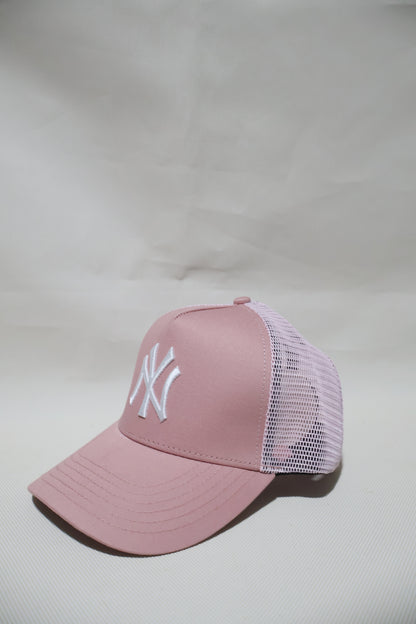 NY PINK TRUCKER HAT