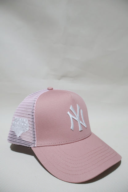 NY PINK TRUCKER HAT