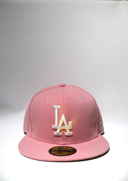 LA PASTEL PINK FITTED HAT