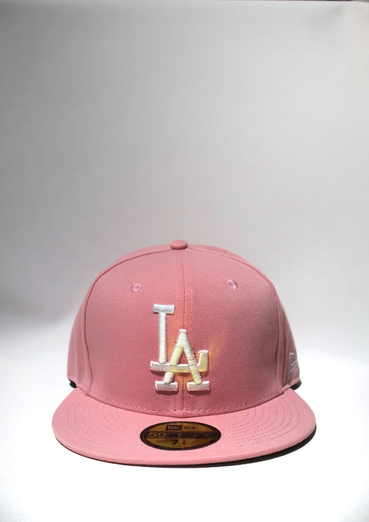 LA PASTEL PINK FITTED HAT